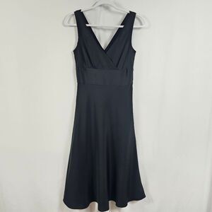J Crew Sophia Silk Tricotine Dress in Black - Size 2